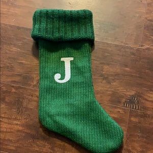 Wondershop Knit monogram Christmas  green J